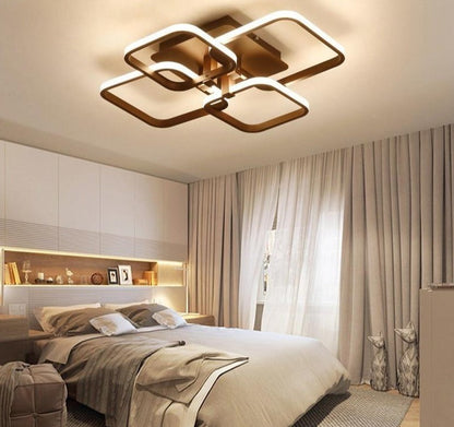 Square Circel Rings Ceiling Lights For Living Room Bedroom Home Modern Led Ceiling Lamp Fixtures lustre plafonnier ping