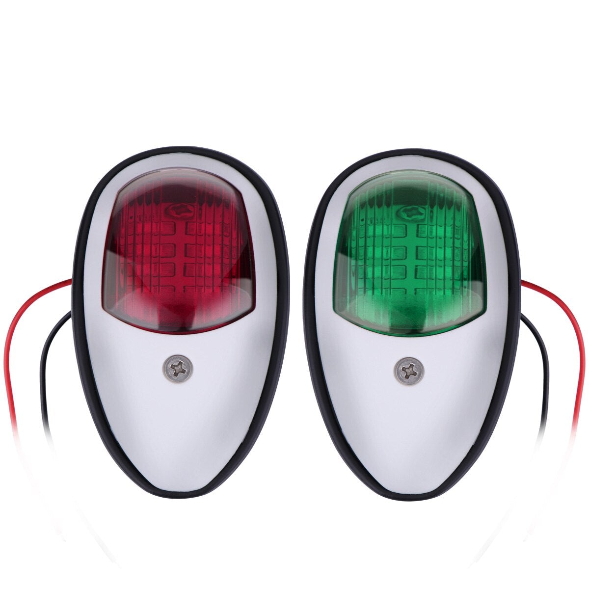 2pcs Waterproof Boat Navigation Light Green and Red Marine LED Starboard and Port Side Light for Boat Yacht Skeeter DC