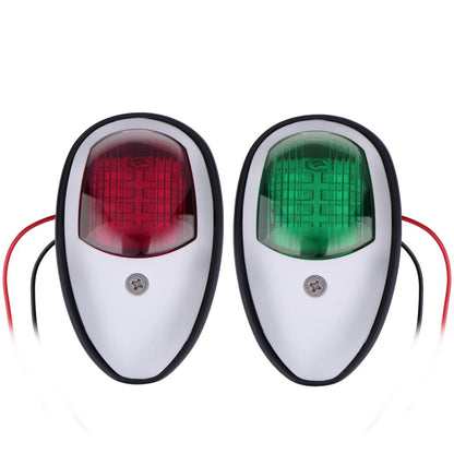 2pcs Waterproof Boat Navigation Light Green and Red Marine LED Starboard and Port Side Light for Boat Yacht Skeeter DC