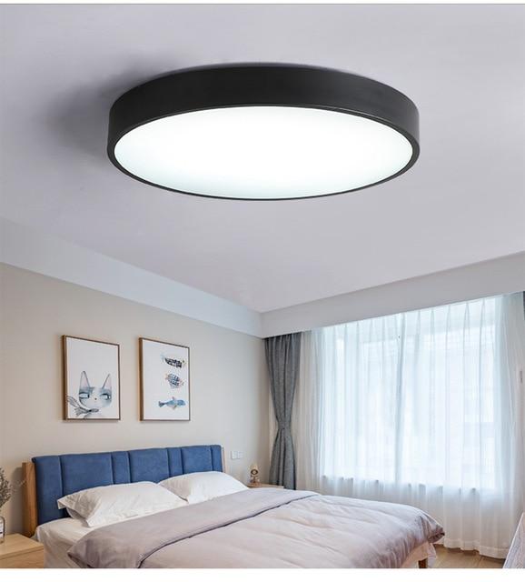 Modern Nordic LED Ceiling Lights Living Room Bedroom Round Corridor Kitchen Lamp Ultra-thin  Kids Room Macarons Remote Control