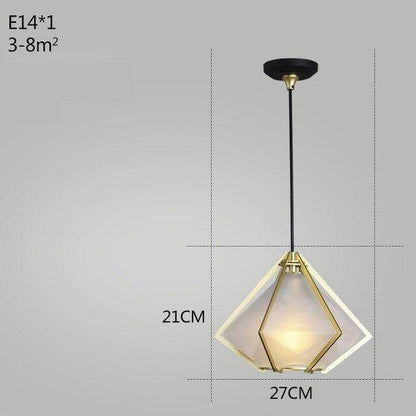 Post Modern Glass Pendant Light Hanging Nordic Living Room Walk In Closet Gold Pendant Lamp Suspension Lighting Fixture
