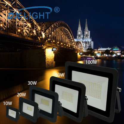 Ultra-thin 10W 20W 30W 50W 100W LED Flood Light Floodlight Spotlight IP68 Waterproof Outdoor Garden Lamp