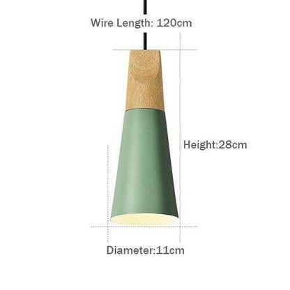 LED Pendant Lights Aluminum Wood Pendant Lamps E27 Modern Hang Lamp Kitchen Restaurant Bar bedroom living room light fixtures