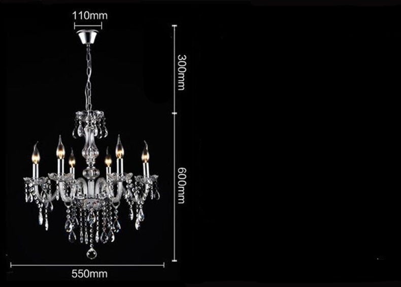 Bedroom Living Room Lamp Hotel European-style Crystal Lamp Restaurant Chandelier Creative Lamps
