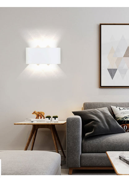 Wall Lamp Led Aluminum Outdoor Indoor Ip65 Up Down White Black Modern For Home Stairs Bedroom Bedside Bathroom Light