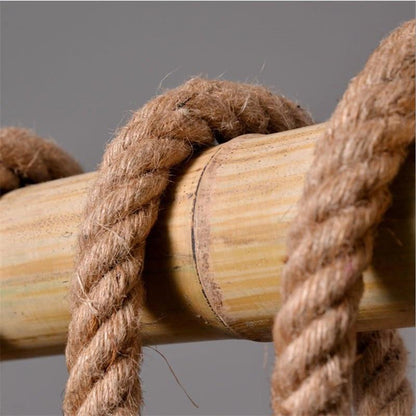 Bamboo hemp Rope Pendant Lights Creative Restaurant Decoration Lamps Retro Bar Table Garden Bamboo Hunging Light