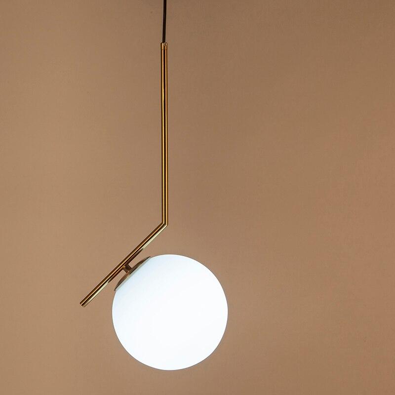 Indoor Pendant Light Modern Bedroom Pendant Lamp Living Room Decoration Lighting Glass Lampshade With LED Bulb E27