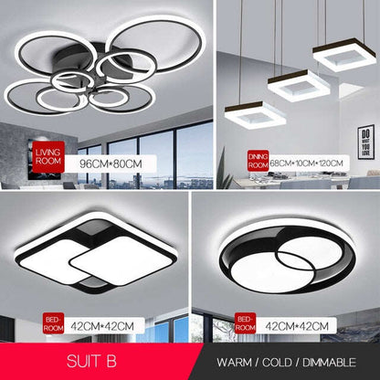 acrylic room modern nordic pendant hanging living room led light bedroom lamp color changing lights led chandelier lighting