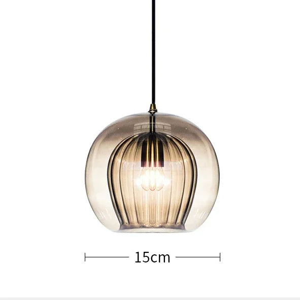 Nordic Modern Glass Pendant Lamp Restaurant Bedroom Bedside Dining Room Kitchen Lights Island Counter Bar Lighting Hanging Home