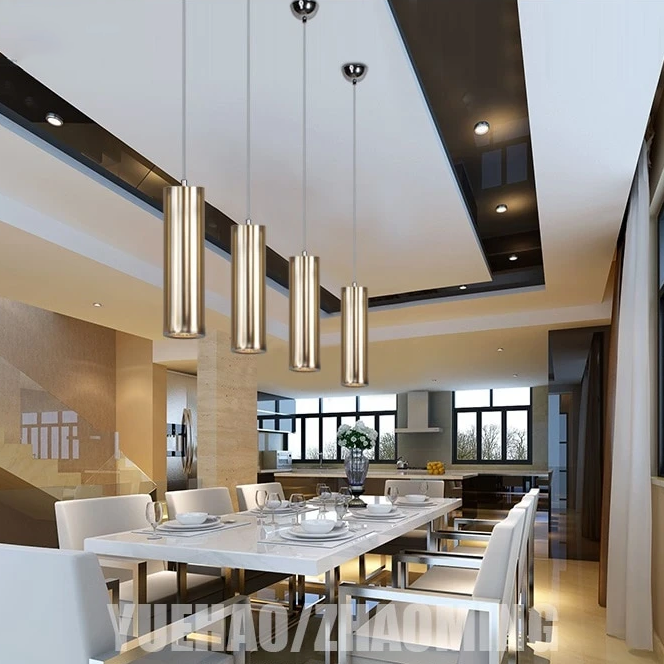 Pendant Lamp Down Lights Kitchen Island Dining Living Room Shop Decoration Cylinder Pipe Pendant Bar Counter Spot Light