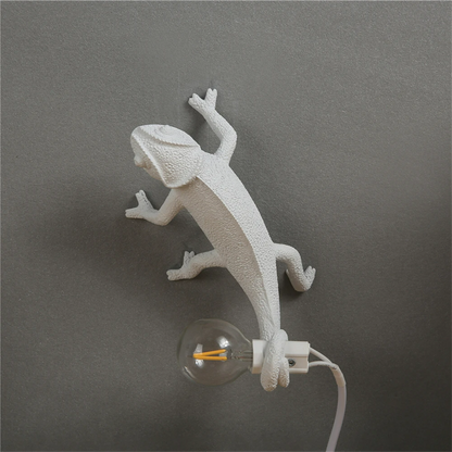 lizard wall lamp be night dorm room Night light living room home decor Cute Resin Animal chameleon Light Fixtures Bedside lamps
