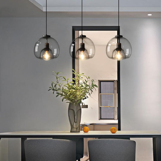 Nordic Glass Chandeliers Three-headed Combination Lamps