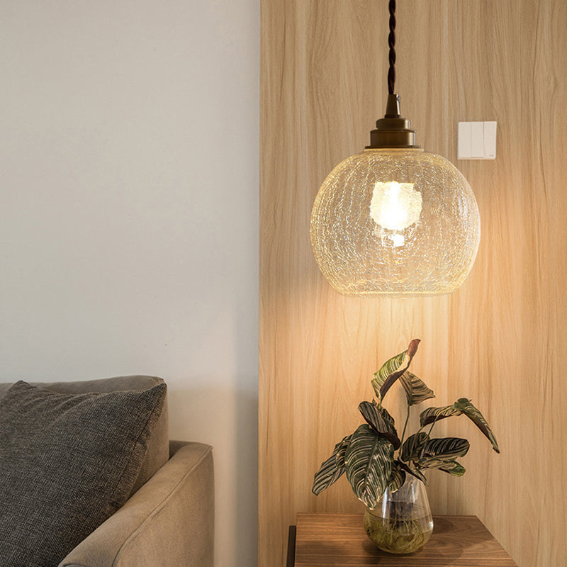 Glass Pendant Light Nordic Dining Room Retro Chandeliers Creative Minimal E27  Transparent Lampshade For Restaurant Lamp Lustre