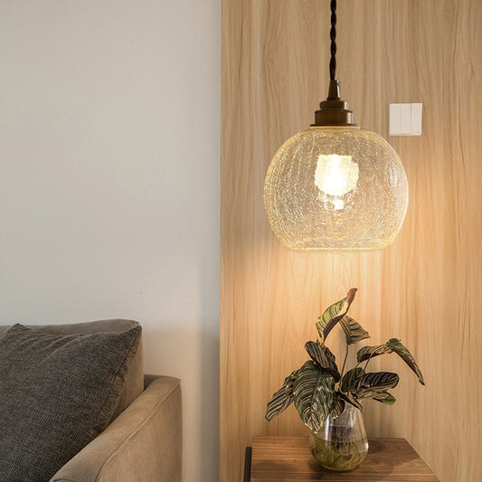 Glass Pendant Light Nordic Dining Room Retro Chandeliers Creative Minimal E27  Transparent Lampshade For Restaurant Lamp Lustre