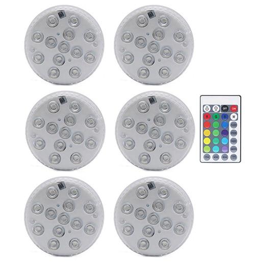 New 16 Colors Submersible Led Lights With Magnet and Suction Cup Pond Fountain Underwater LED Night Light for Vase,Fishtank
