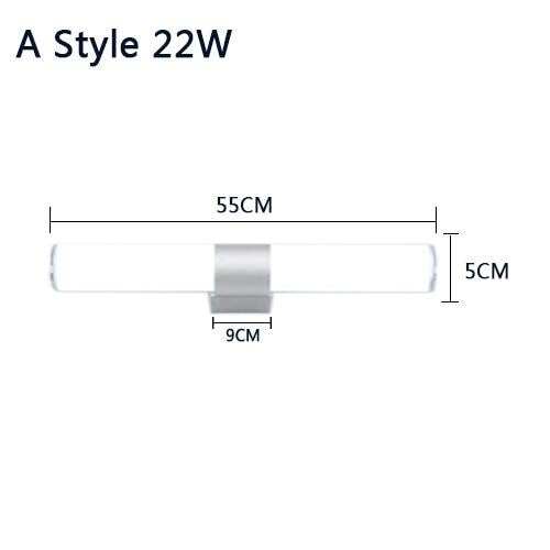 Modern Wall Lamp Super Bright Long Strips Led Mirror Light Simple Style Indoor Decors Acrylic Lamps For Bathroom Bedroom Kitchen