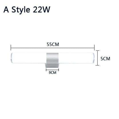 Modern Wall Lamp Super Bright Long Strips Led Mirror Light Simple Style Indoor Decors Acrylic Lamps For Bathroom Bedroom Kitchen