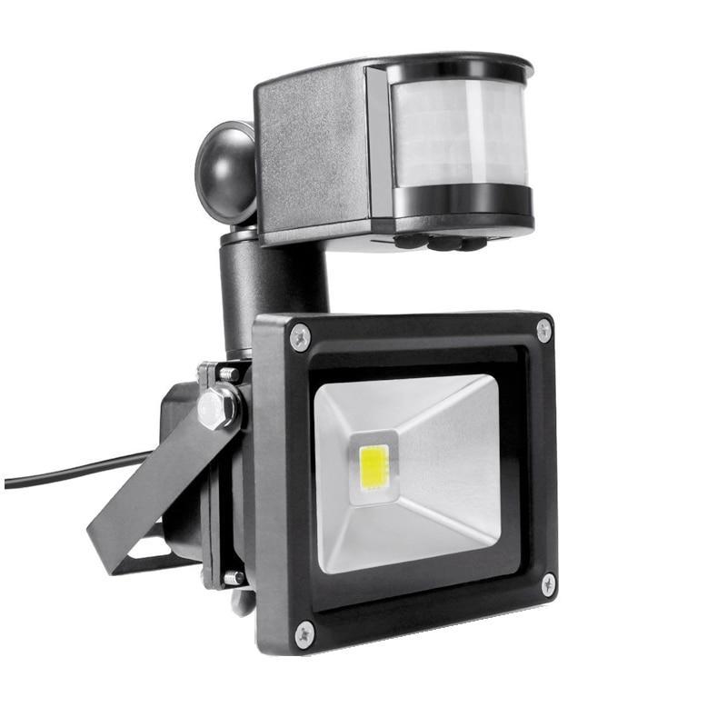 PIR 10W LED floodlight Ivanowa 12V 24V input spotlight waterproof Solar system garage security Motion Sensor Time adjustable