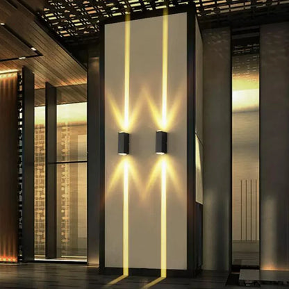 Outdoor Lighting Lens Beam Wall Lamps IP65 Waterproof Aluminum Wall Lights Corridor Garden Mall Up Down LED Porch Lamp