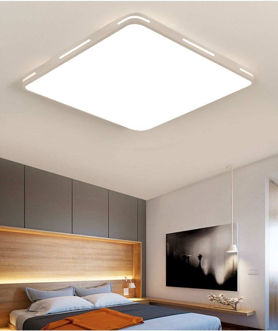 LED Ceiling Light Modern Lamp Panel Living Room Round Lighting Fixture Bedroom Kitchen Hall Surface Mount Flush Remote Control