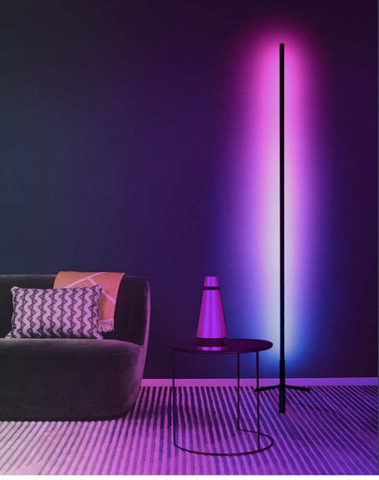 Modern LED floor lamp simple living room bedroom lamp colorful RGB light