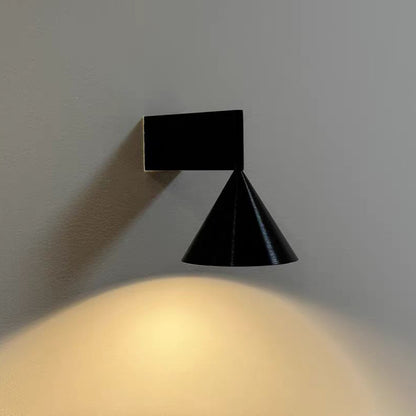 Aluminum Bedside Wall Lamp Corridor Staircase Background Wall Conical Geometric Warm Wall Lamp