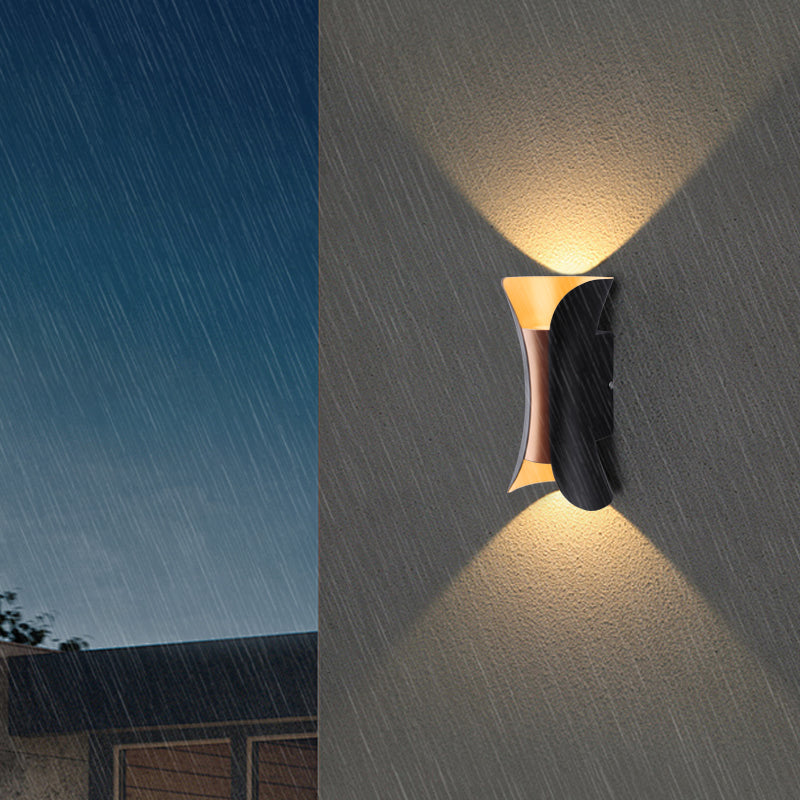 10W LED Wall Light Outdoor Waterproof IP65 Porch Garden Wall Lamp & Indoor Bedroom Bedside Decoration Lighting Lamp Black