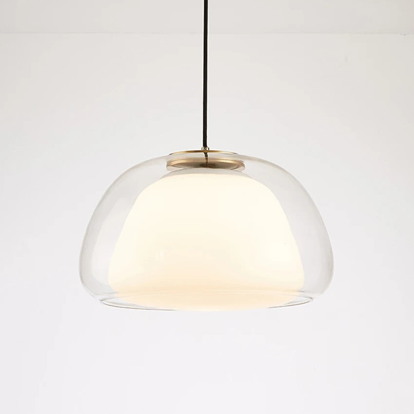 Denmark Design Glass Pendant Lamp Dia 25 40cm Nordic Postmodern Simple Living Dining Room Bedroom Double Glass hanging Lighting