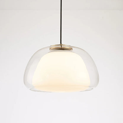 Denmark Design Glass Pendant Lamp Dia 25 40cm Nordic Postmodern Simple Living Dining Room Bedroom Double Glass hanging Lighting