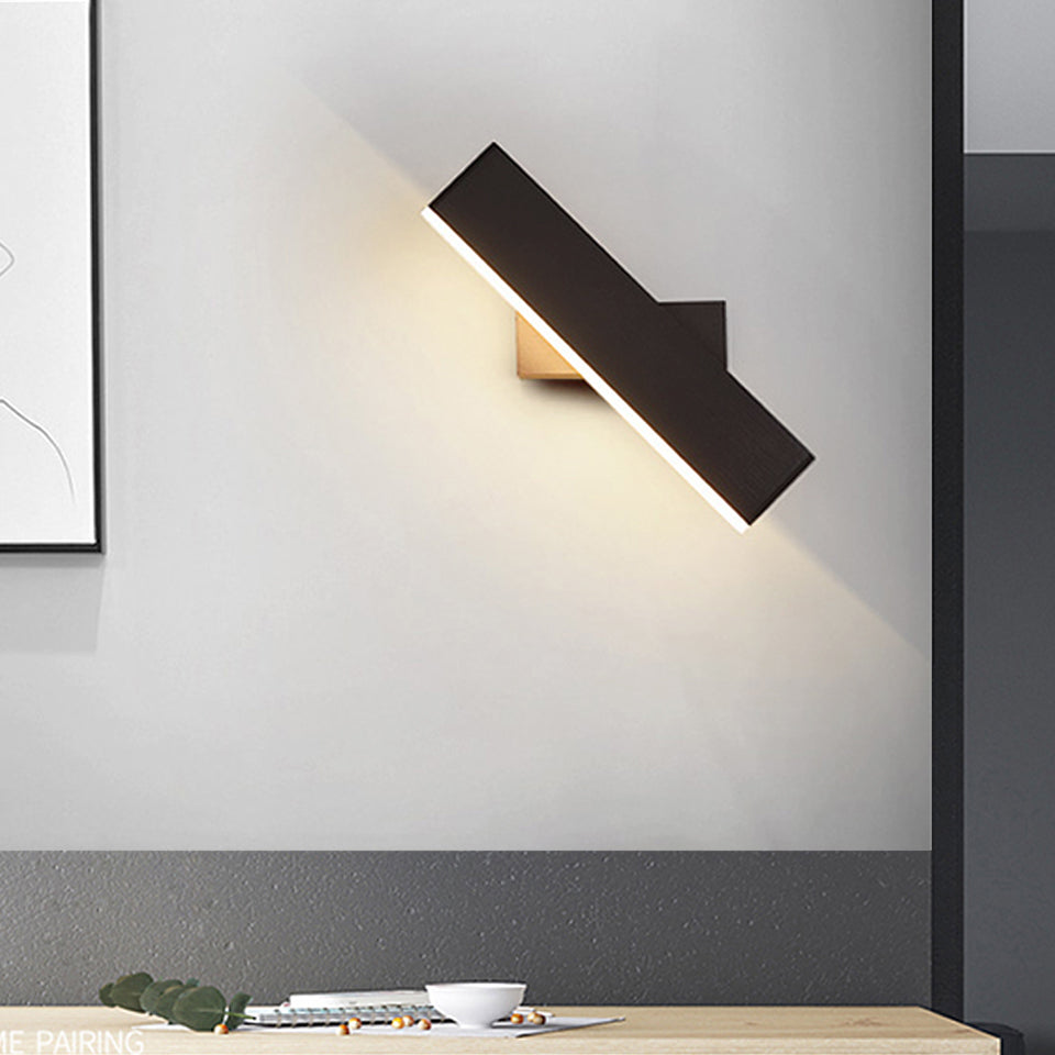 Wooden modern led wall lights bedside wall lamp wall sconce black bedroom Nordic steering head for living room ZBD0027