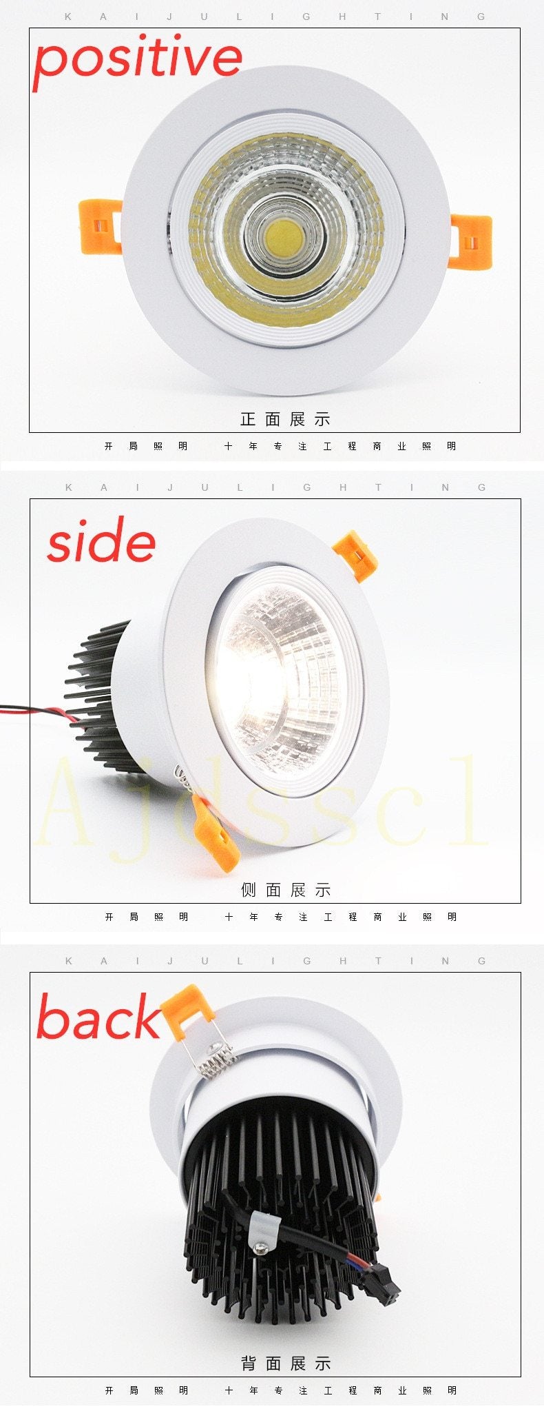 Led Downlight Dimmable lamp 3w 5w 7W 12w 15w 20w  30w 40w cob led spot ceiling recessed downlights round panel light