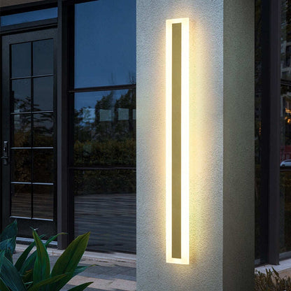 Outdoor Lighting Tall LED Wall Lamp IP65 Waterproof Aluminum Dimmable Gold Garden Porch Sconce Light 110V -220V Street Luminaire