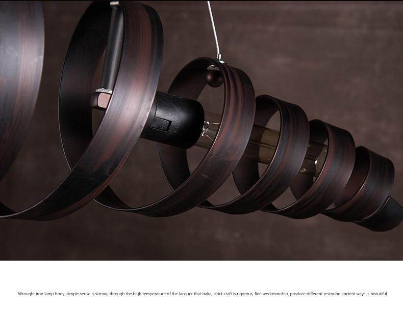 Spiral Spring Industrial Hanging Lamp Bar Retro Vintage Pendant Light Hanglamp Loft Kitchen Ceiling Hanging Light Fixture
