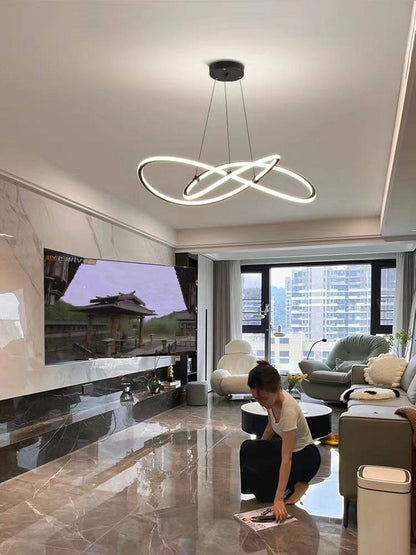 Modern Pendant Light With Remote Dimmabl Decor Living Room Chandeliers Led Simple Luminaire Dimming Kitchen Florarium Fixtures