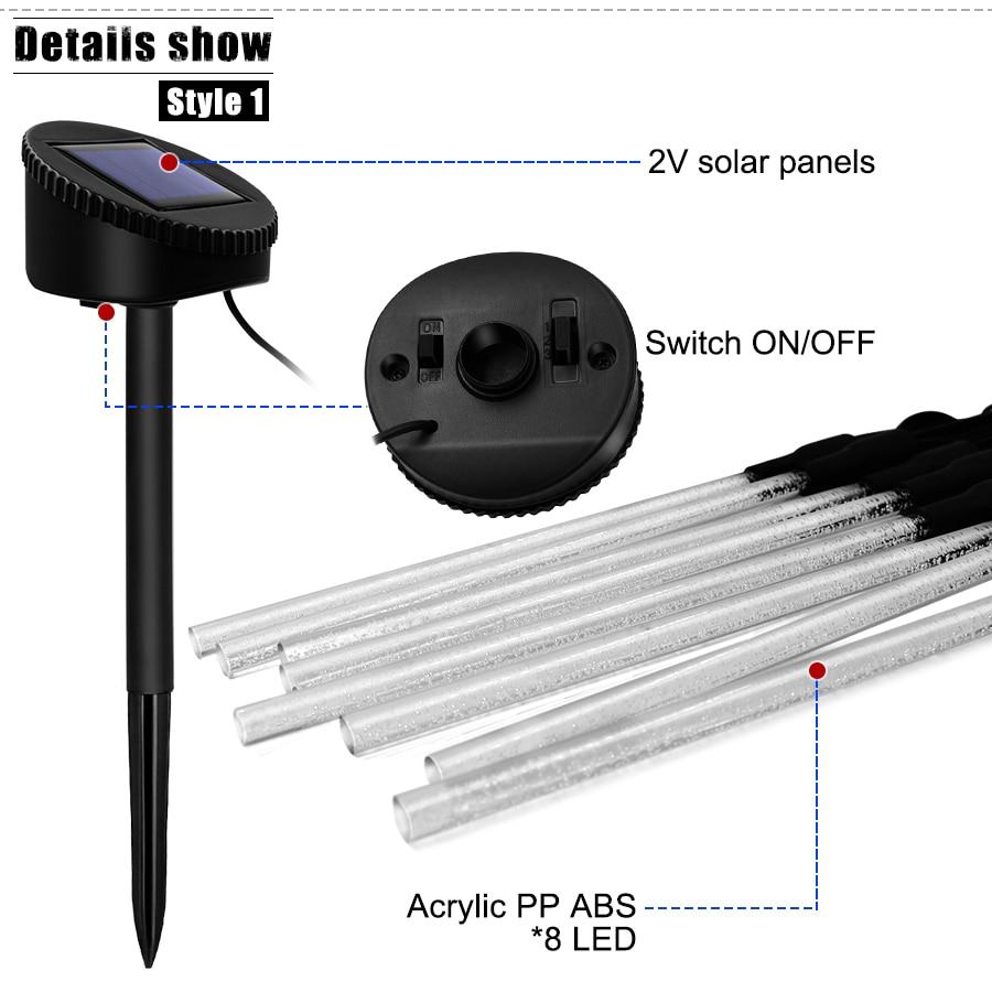 Solar Power Tube Lights Lamps Acrylic Bubble Pathway  Lawn Landscape Decoration Garden Stick Stake Light Lamp Set