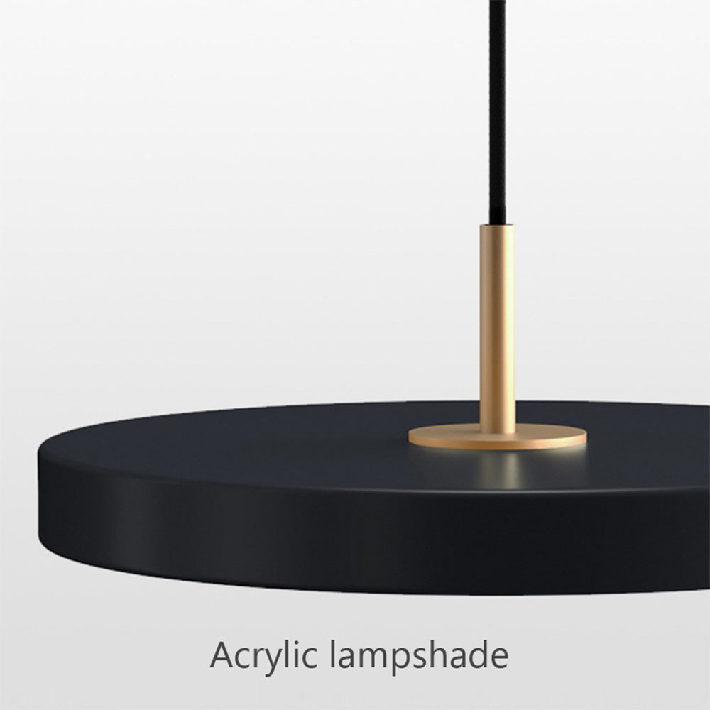 Nordic LED Pendant Light Macaron Disc LED Pendant Lamp Warm Light Warm Light Decoration Fixtures Acrylic