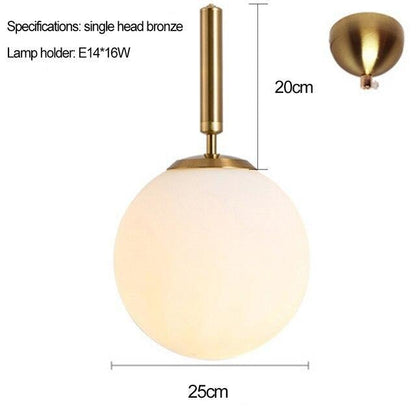 25cm Loft Nordic Pendant Lights Hanging Lamp Industrial Hanglamp Modern Brass Aluminum Suspension Dropshipping