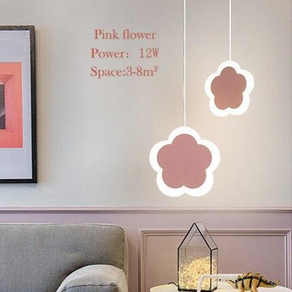 creative cute heart-shaped LED pendant lights net red shop/aisle/bedside children's lamp restaurant bar 2 head pendant lamp