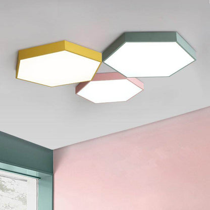Ultrathin LED modern ceiling light hexagon Iron Acrylic indoor lamp kitchen bed room porch decoration light fixture