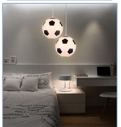 New Pendant Lights Football Glass Basketball Pendant Lamp Kitchen Hanglamp Bedroom Restaurant Children Room Decor Light Fixtures