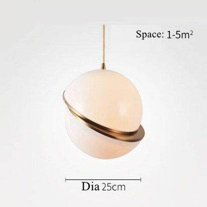 Modern Metal Round Balls Pendant Lights Creative Globe Moon Brass Suspension Pendant Lamp For Dining Room Living Room