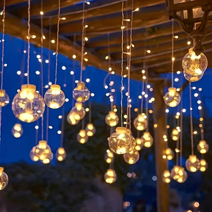 Wishing Ball Curtain String Light Battery Box Garden Lamp Starry Sky LED Camping Lights New Year Christmas Room Decoration