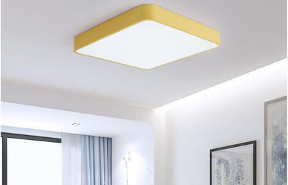 Modern LED Ceiling Light Ultra-thin Colorful Square  Iron Acrylic Kitchen Bedroom Indoor Dustproof Lighting Fixture