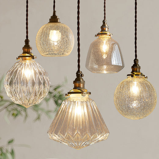 Nordic Glass Pendant Light for Dining Room – Retro
