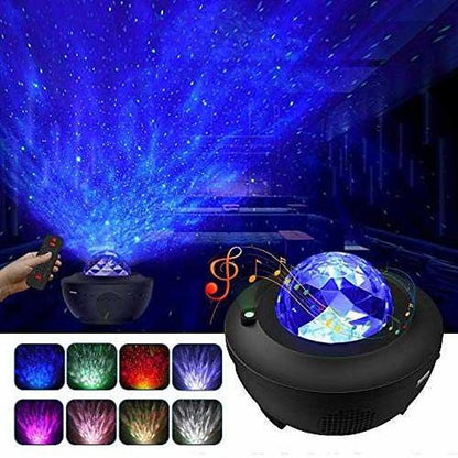 Night Light Projector  Galaxy Projector Starry Sky Projector Lamp with Remote Control 2 in 1 Star Projector with LED Nebula Cloud Moving Ocean Wave Projector for Kid Baby Built-in Music Speaker Voice