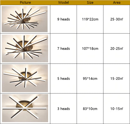 Living room light Nordic Light luxury household hall light simple modern minimalist living room main light three rooms and two halls complete set of lamps