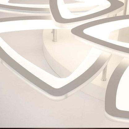 Black Modern Ceiling Lights Fixtures For Dining Living Room Acrylic Lampshade Bedroom Lamp Body Matt White Space 10-30 Meters