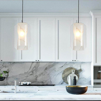 Nordic Modern Marble Stone Texture Single Head Pendant Lights E27 Led Lamp For Living Room Kitchen Bedroom Study Cafe Restaurant