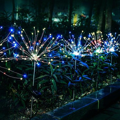 Garden Solar Lights Firework Christmas Landscape Path Lawn Lamp Outdoor Waterproof Garden Decoration Light Patio Yard Led Lamps