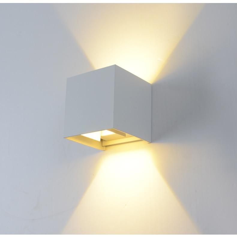 6W LED Wall Lamp IP65 Waterproof Indoor & Outdoor Aluminum Wall Light Surface Mounted Cube LED Garden Porch Light